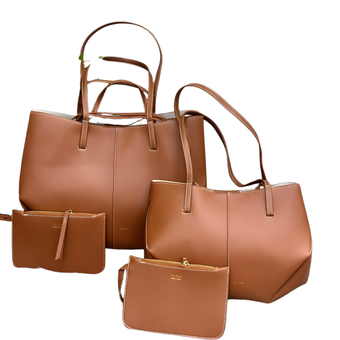 POLENE Women’s Luxury Leather Tote Bag | Elegant Designer Handbag Dubai | 51x36cm